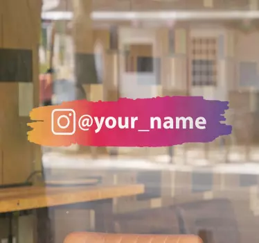 Přizpůsobená barva tahu instagram znamení nálepka - TenStickers