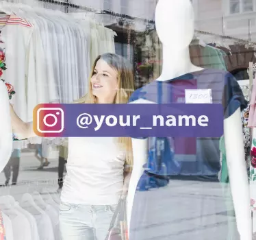 Personalizovaná fialová instagramová značka loga - TenStickers