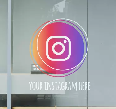 Přizpůsobený instagram ikona okna obtisk - TenStickers