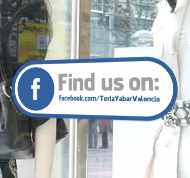 Najděte nás na nálepce okna na facebook - TenStickers