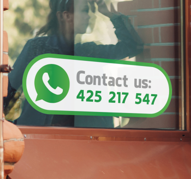 Whatsapp obchodní telefonní číslo nálepka obchodu - TenStickers