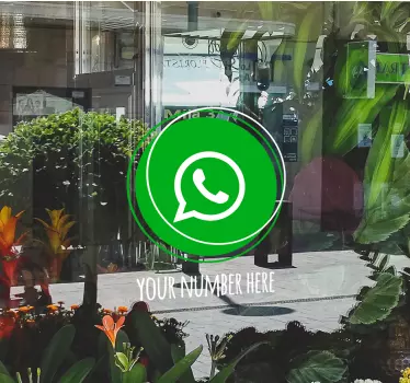 Přizpůsobený štítek s logem okna whatsapp - TenStickers