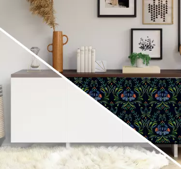 Barevné nálepky s lidovým ornamentem na nábytek - TenStickers