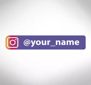 Personalizovaná fialová instagramová značka loga - TenStickers