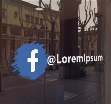 Facebook sociální média logo znamení nálepka - TenStickers