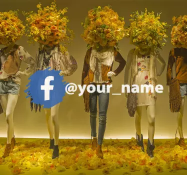 Facebook sociální média logo znamení nálepka - TenStickers