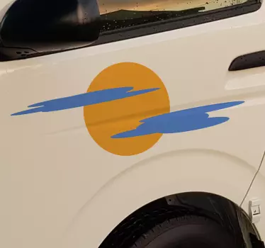Nálepka auto slunce a mraky - TenStickers