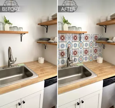 Krásný přenos dlaždic ve stylu cementu - TenStickers