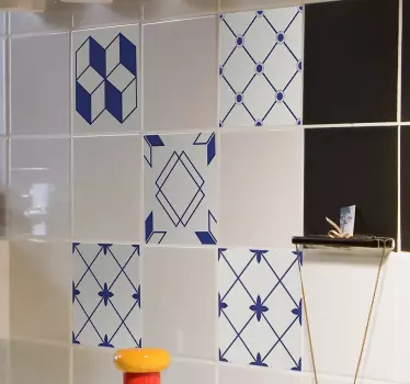 Geometrické tvary dlaždice samolepky - TenStickers