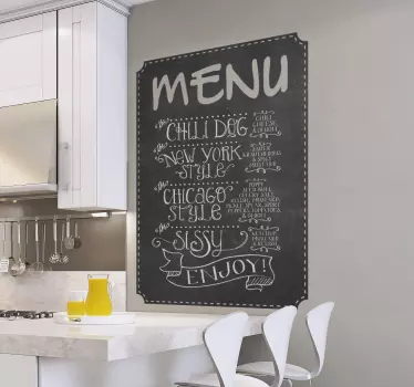 Samolepka na tabuli menu - TenStickers
