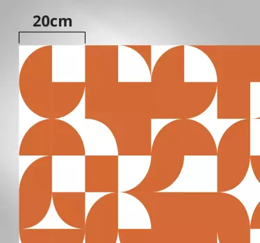 Oranžový kruh geometrické umění obtisky pro nábytek - TenStickers