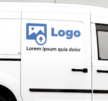 Personalizovaný text a logo samolepka na auto - TenStickers