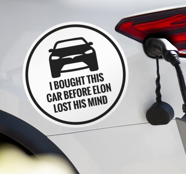 Tesla samolepka na auto - TenStickers