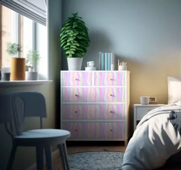 Abstraktní nálepka s duhovým efektem na nábytek - TenStickers