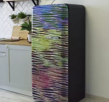 Abstraktní zebra textury lednice obtisky - TenStickers