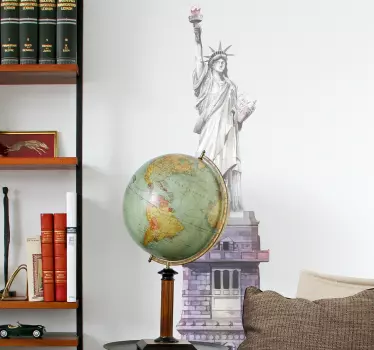 Akvarel socha svobody new york samolepka na zeď - TenStickers