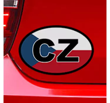 Auto vlajka česká auto nálepka - TenStickers