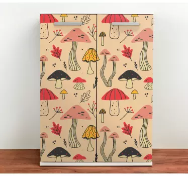 Barevné elegantní houby vzor obtisky pro nábytek - TenStickers