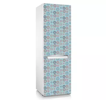 Barevné květiny tisk lednice zábal - TenStickers