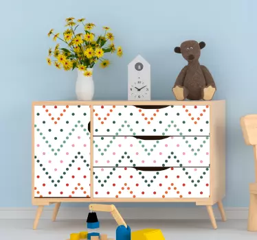 Barevný šípový vzor Nábytek nálepka - TenStickers