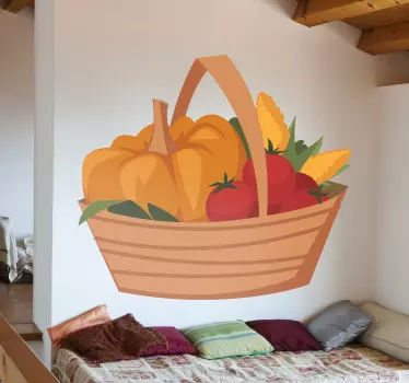 Biopotraviny košík obtisk - TenStickers