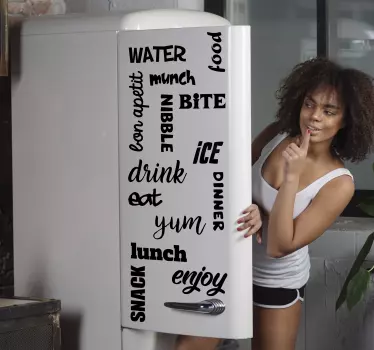 Bon appetit lednička spotřebič obtisk - TenStickers