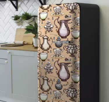 čajové konvice kolekce lednička zábal - TenStickers