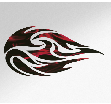 červený plamen tribal auto obtisk - TenStickers