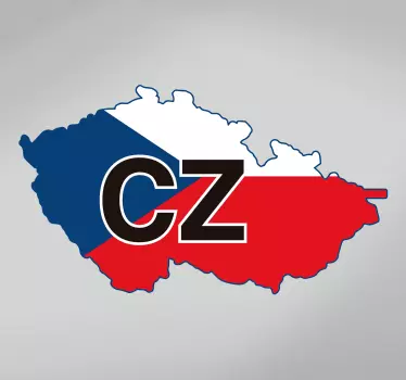 Česko samolepka na auto - TenStickers