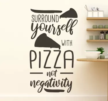 Citace na zeď v pizzu věříme nálepky na zeď - TenStickers