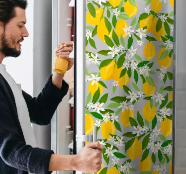 Citronové samolepky na lednici - TenStickers
