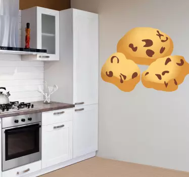 čokoláda cookies obtisk - TenStickers