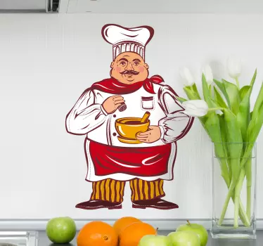 Cook ilustrace nálepka na zeď - TenStickers