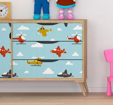 Dětská obloha a letadla nálepky na nábytek - TenStickers