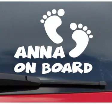 Dětská stopa design dítě v autě nálepka - TenStickers