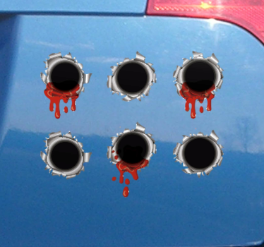 Díry po kulkách s krevního nálepka na auto - TenStickers