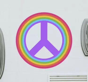 Duha znamení míru nálepka na auto - TenStickers
