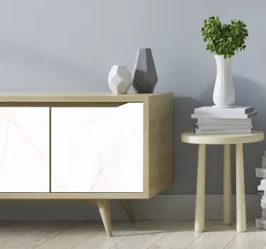 Elegantní bílé mramorové obtisky na nábytek - TenStickers