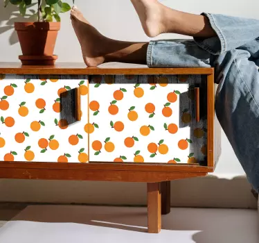 Elegantní pomerančové obtisky na nábytek - TenStickers