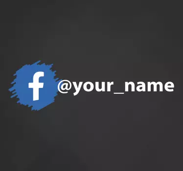 Facebook sociální média logo znamení nálepka - TenStickers