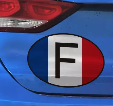 Francouzská trikolóra vlajka auto obtisk - TenStickers