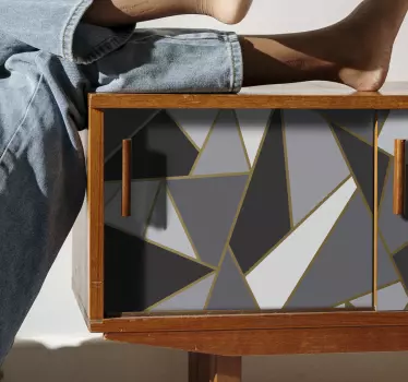 Geometrické s trojúhelníkovými obtisky pro nábytek - TenStickers
