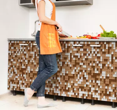 Geometrický kuchyňský panel nábytek obtisk - TenStickers
