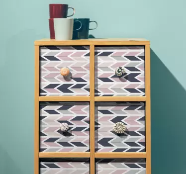 Geometrický vzor nábytek obtisk - TenStickers