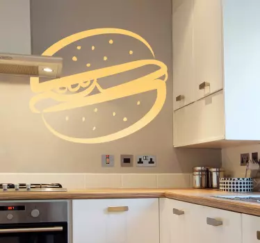 Hamburger sendvič obtisk - TenStickers