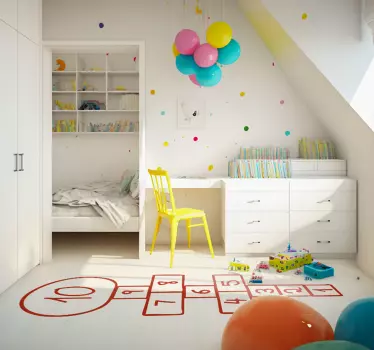 Hopscotch kreslení Hry nálepka - TenStickers