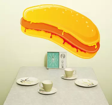 Hořčice a kečup hotdog obtisk - TenStickers