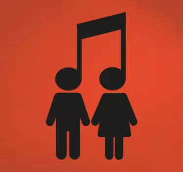 Hudební klíčový pár hudební nálepka - TenStickers