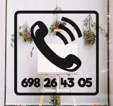 Ikona telefonu přizpůsobený okenní obtisk - TenStickers