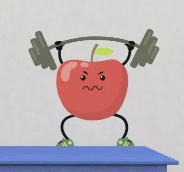 Jablko na stěnu vzpírání - TenStickers